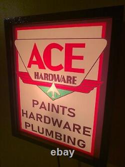 Ace Hardware Store Garage Handyman CarpenterLighted Advertising Sign