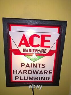 Ace Hardware Store Garage Handyman CarpenterLighted Advertising Sign