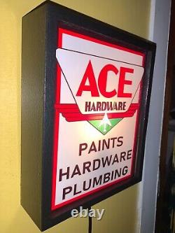 Ace Hardware Store Garage Handyman CarpenterLighted Advertising Sign