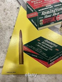 Advertising Remington Ammunition Store Display Sign Cardboard Litho