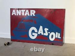 Ancienne Plaque Tole Antar No Emaillee Emailschild Emaille Bord Enamel Sign