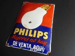 Ancienne plaque émaillée Philips, old porcelain sign, emailschild