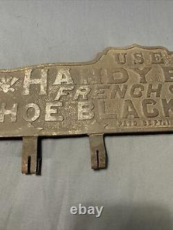 Antique 1890's Handy Box French Shoe Blacking General Store Hanger Display Sign