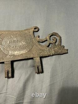 Antique 1890's Handy Box French Shoe Blacking General Store Hanger Display Sign