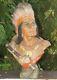 Antique 1890s Advertising Tobacco / Cigar Store American Indian Display Sign