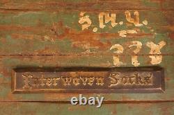 Antique 1920's Cast Bronze Inter Woven Socks Advertising Store Display Sign 12