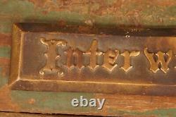 Antique 1920's Cast Bronze Inter Woven Socks Advertising Store Display Sign 12
