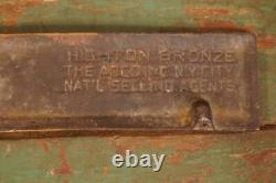 Antique 1920's Cast Bronze Inter Woven Socks Advertising Store Display Sign 12