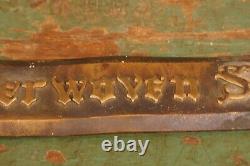 Antique 1920's Cast Bronze Inter Woven Socks Advertising Store Display Sign 12