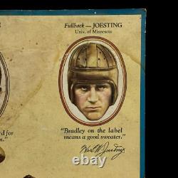 Antique 1920s Bradley Sweaters Football Uniforms Sports Store Display Sign