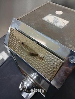 Antique 1930s Coffee Bean Dispenser General Store Metal Bin Counter Display Sign