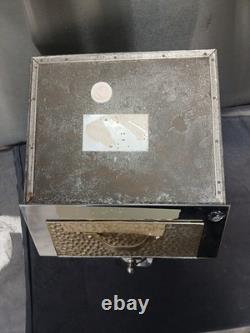 Antique 1930s Coffee Bean Dispenser General Store Metal Bin Counter Display Sign