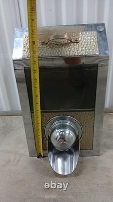 Antique 1930s Coffee Bean Dispenser General Store Metal Bin Counter Display Sign