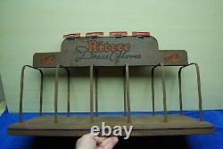 Antique 1937 Wells Lamont Ritzee Dress Gloves metal Store Display Vintage Sign