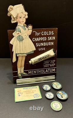 Antique Advertising Display Sign Mentholatum 1920's-30's