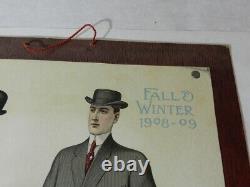 Antique Advertising Sign-1908 M-born & Co. Tailors Sign- Chicago- Vintage Suit