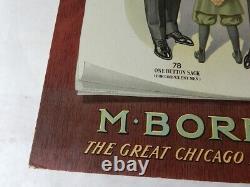 Antique Advertising Sign-1908 M-born & Co. Tailors Sign- Chicago- Vintage Suit