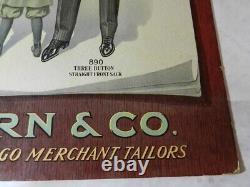 Antique Advertising Sign-1908 M-born & Co. Tailors Sign- Chicago- Vintage Suit