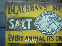 Antique BLACKMAN'S SALTS/CURES Store Countertop Medicine Display & Sign