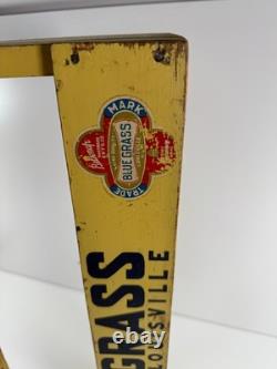 Antique Blue Grass Hardware Wooden Store Display Sign Belknap Louisville KY