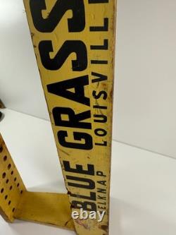 Antique Blue Grass Hardware Wooden Store Display Sign Belknap Louisville KY