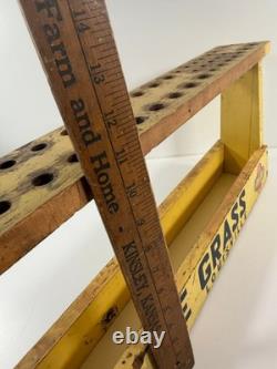 Antique Blue Grass Hardware Wooden Store Display Sign Belknap Louisville KY