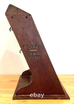 Antique Boye Sewing Needles Store Display Advertising Cabinet Case All Original