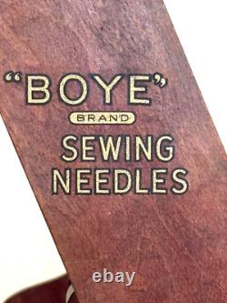Antique Boye Sewing Needles Store Display Advertising Cabinet Case All Original
