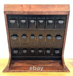 Antique Boye Sewing Needles Store Display Advertising Cabinet Case All Original