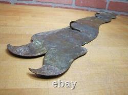 Antique Bronze Butcher Shop Store Display Meat Slab French Advertising Sign BBQ