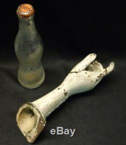 Antique Cast Iron Whistle Soda Pop Articulated Hand/Arm & Bottle Store Display