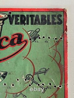 Antique Cicca Store Display Sign Bicycle Auto Bulb Horn Paris France HTF VTG Ad