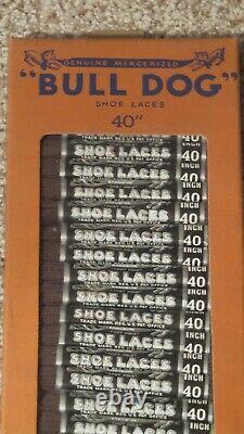 Antique Country Store BULL DOG SHOE LACES UNOPENED Display Vintage Clothing RARE