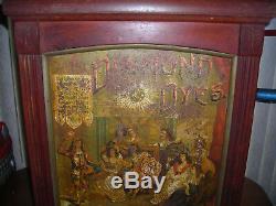 Antique Diamond Dye Cabinet with Original Advertising Tin Lithograph early 1900, s