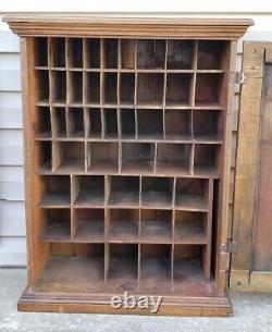 Antique Diamond Dyes General Store Display Oak Wood Cabinet Tin Sign Advertising