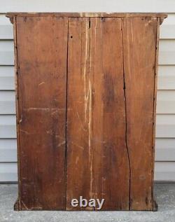 Antique Diamond Dyes General Store Display Oak Wood Cabinet Tin Sign Advertising