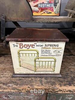 Antique Early Graphic The BOYE Spring General Counter Top Display. Advertising