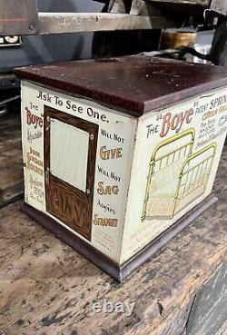 Antique Early Graphic The BOYE Spring General Counter Top Display. Advertising