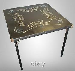 Antique Folding Card Table from Mason City, Iowa Lodge Local Advertising Store