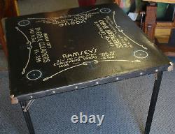 Antique Folding Card Table from Mason City, Iowa Lodge Local Advertising Store