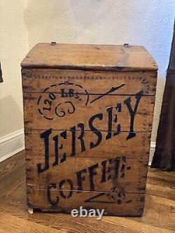 Antique General Store Display Country Store Jersey Coffee Advertising Box