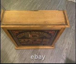 Antique German Household Dyes Store Wooden Display Cabinet, Fox Emblem