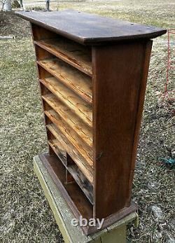 Antique Humphreys Specifics General Store Medical Display Wood Cabinet & Sign