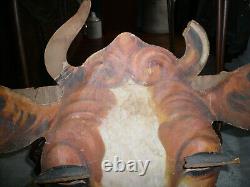 Antique Large Advertising General Store Display Cow Fluttering Eyelashes Elsie