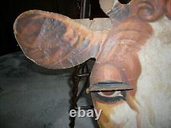 Antique Large Advertising General Store Display Cow Fluttering Eyelashes Elsie