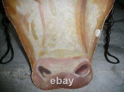 Antique Large Advertising General Store Display Cow Fluttering Eyelashes Elsie