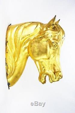 Antique Molded Tin Horse Head Advertising Sign Store Display ca1880