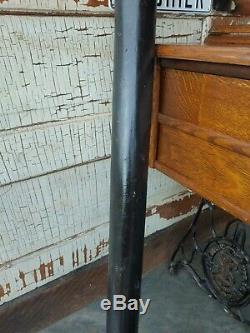 Antique Oversized Trade Display 49 Wood Sewing Needle Sign Spool Cabinet Store