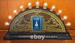 Antique Sign GE National Mazda Lamp Electric Display Light Bulb Advertising 1920