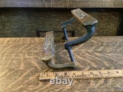 Antique Tom McAn Shoe Store Display Stand Bronze Steel Advertising Fixture 1920s